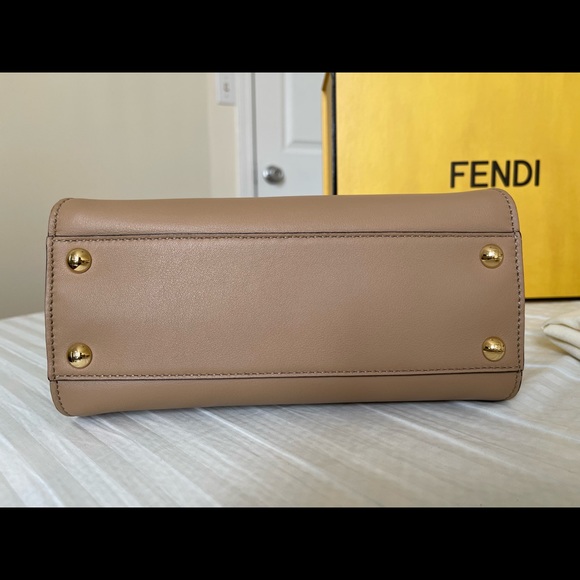 SOLD Fendi Mini Peekaboo Calfskin Beige - Picture 8 of 15